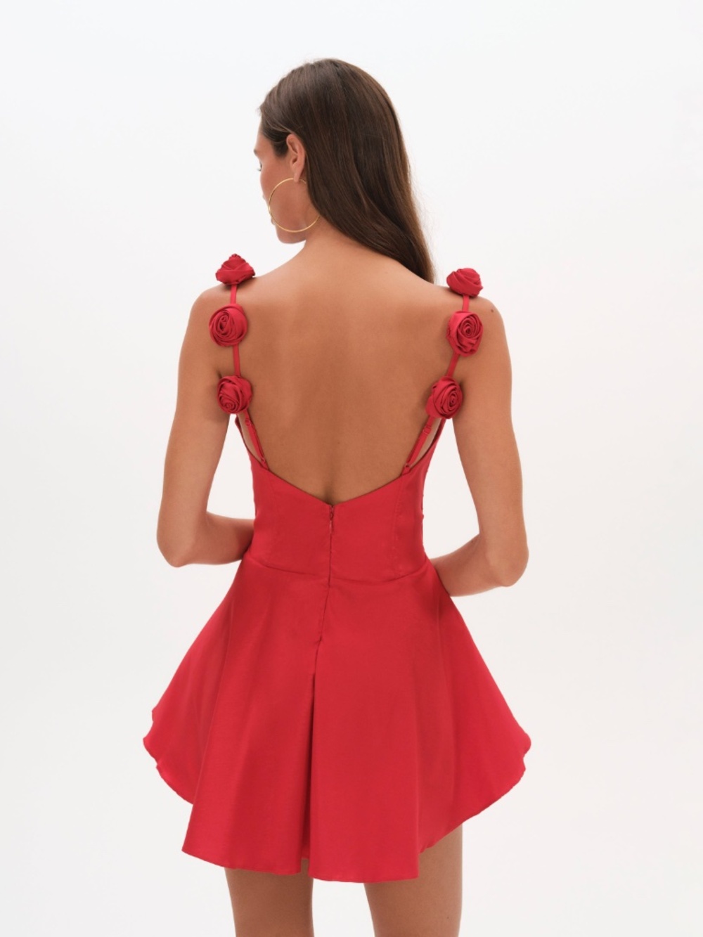 For Love & Lemons Orsa Mini Dress S / Red - Picture 3 of 3